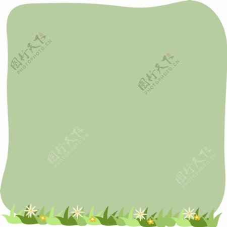 春天绿色清新植物边框纹理