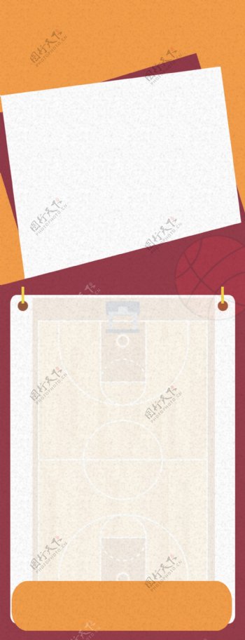 篮球纸张背景板