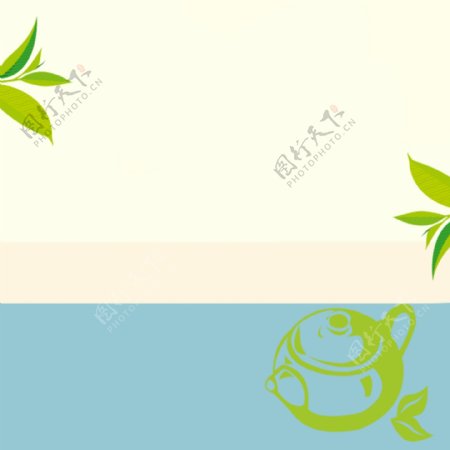 绿色清新茶叶主图背景图
