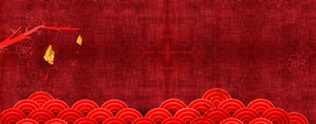 新春节日红色喜庆背景