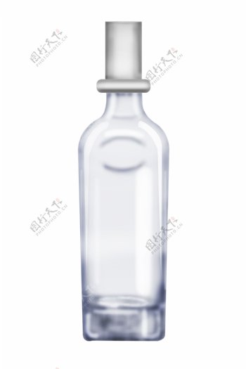 白色立体瓶子插图