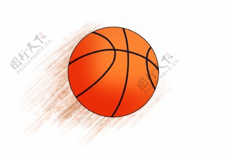 飞驰的篮球设备插画
