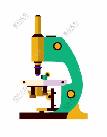 化学工具显微镜插画