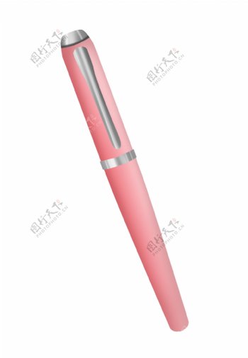 粉色精致的钢笔插图