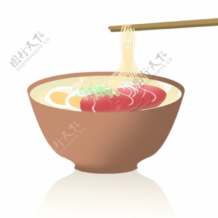 日本美食拉面插画