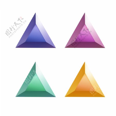 水晶三角素材元素