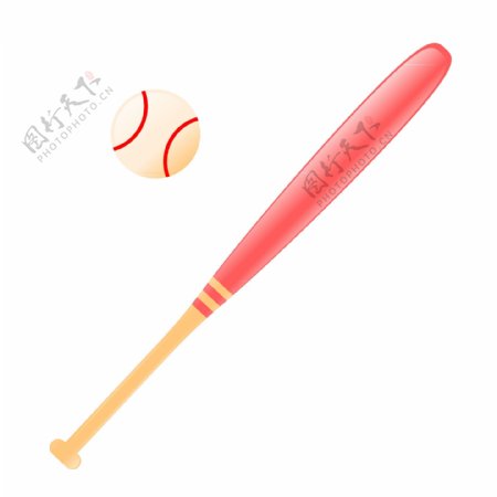 粉色体育棒球杆插图