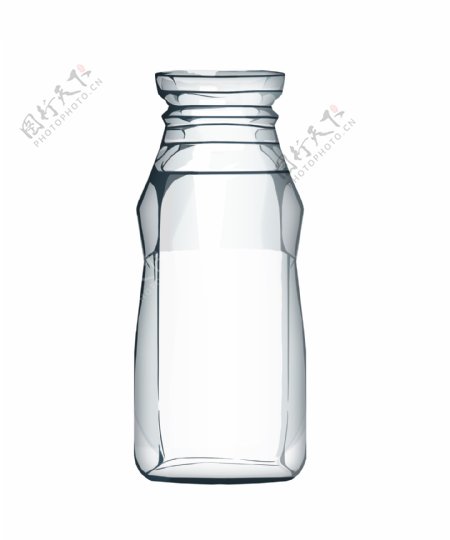 白色瓶子玻璃插图