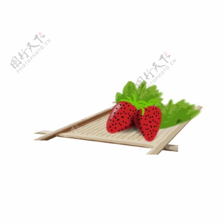 手绘草莓草莓水果手绘草莓
