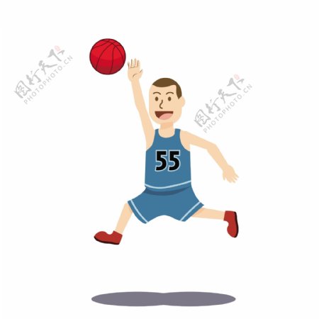 篮球运动姿势矢量素材