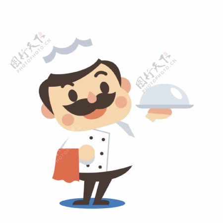 卡通可爱的厨师矢量素材