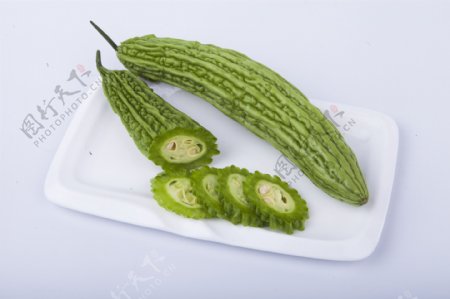 蔬菜苦瓜实物图摄影图2