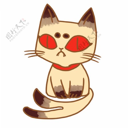 日本猫咪装饰插画