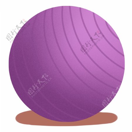 健身紫色球装饰图案
