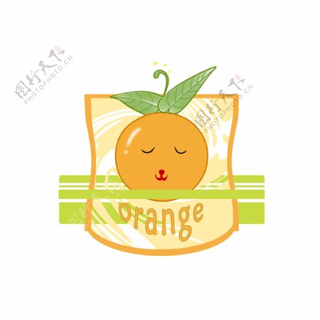 橘子logo水果店橙子橘子冷饮店图标标志