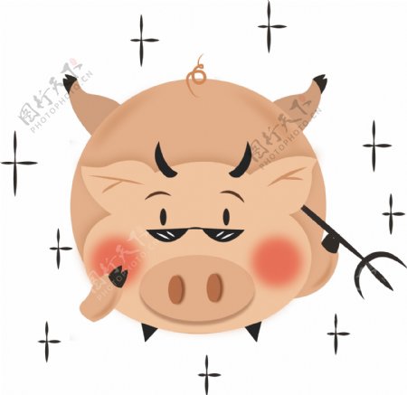 2019年猪年可爱的圆球猪png免费下载