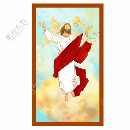 可商用高清手绘复活节耶稣