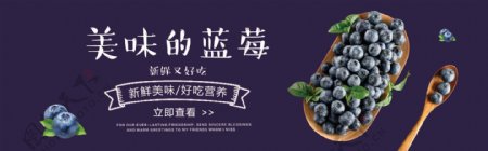 水果蓝莓促销淘宝banner
