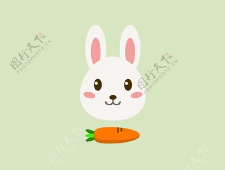 爱吃萝卜的小白兔logo图案icorn