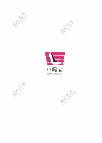 小清新鞋店logo