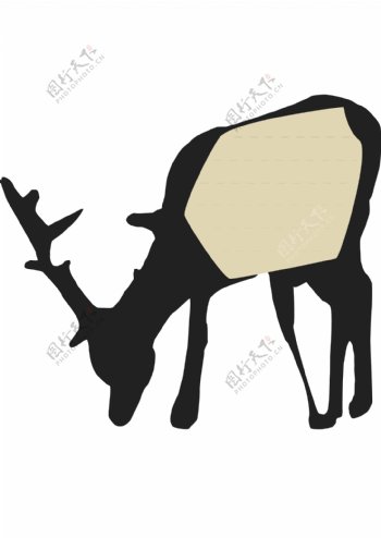 梅花鹿对话框动物对话框卡通