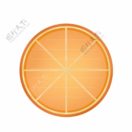 手绘水果橙色橘子对话框边框元素