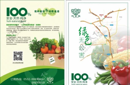纯天然蔬菜宣传单
