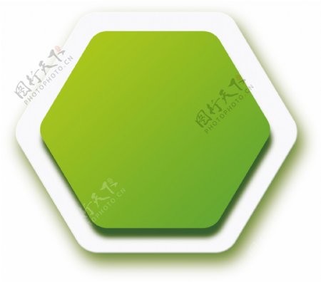 绿色形状六边形立体形状