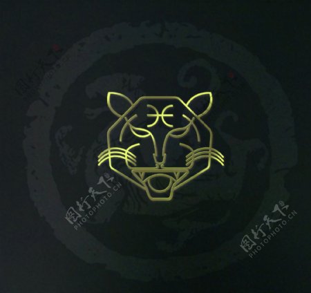 虎logo图案矢量