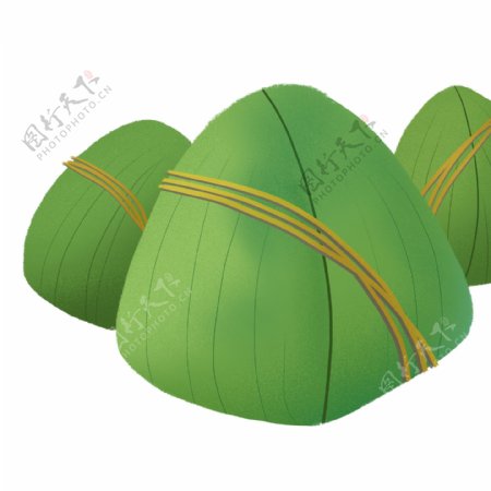 绿色清新美食粽子设计元素
