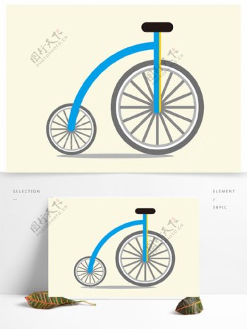 创意脚踏车矢量图