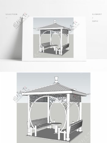 古典中式的凉亭设计