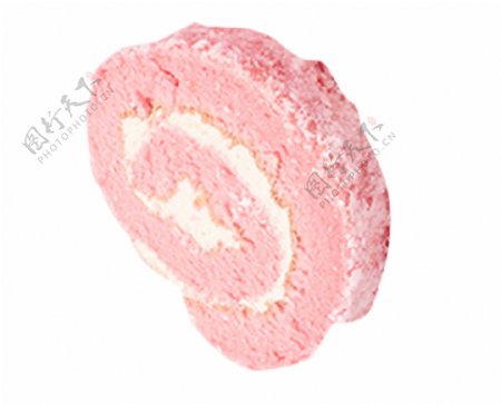 粉红色蛋糕卷