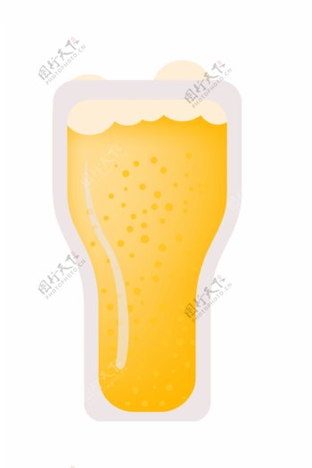 饮品啤酒气泡插画