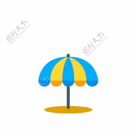 蓝色的雨伞免抠图