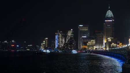 城市河边夜景系列高清图1