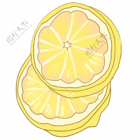 新鲜的黄色柠檬插图