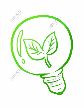 绿色圆形灯泡