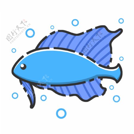 水生蓝色鱼类