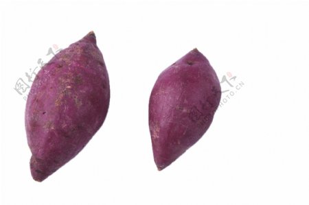 两个软糯的大紫薯