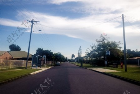 蓝天下澳洲的马路风光2