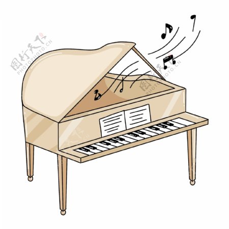 美妙的音乐钢琴插画