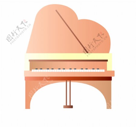小清新钢琴图案插图