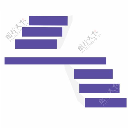 紫色楼房楼梯插图