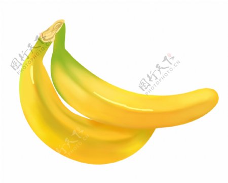 黄色的香蕉装饰插画