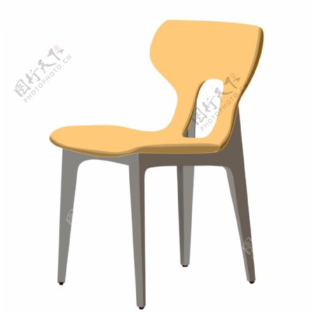 黄色的精美座椅插画