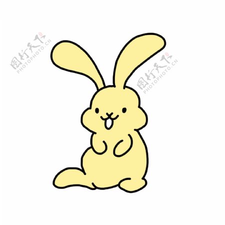 立体黄色复活节兔子