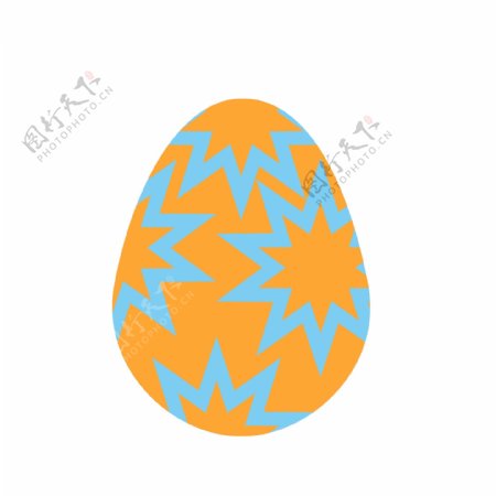 橙色装饰彩蛋插画