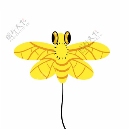 黄色蝴蝶风筝插图