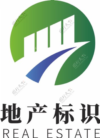 简洁科技环保房地产企业logo模板